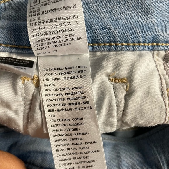 LEVI’S PREMIUM 311 Shaping‎ Skinny Light Wash Jeans Size 24 - Picture 8 of 8